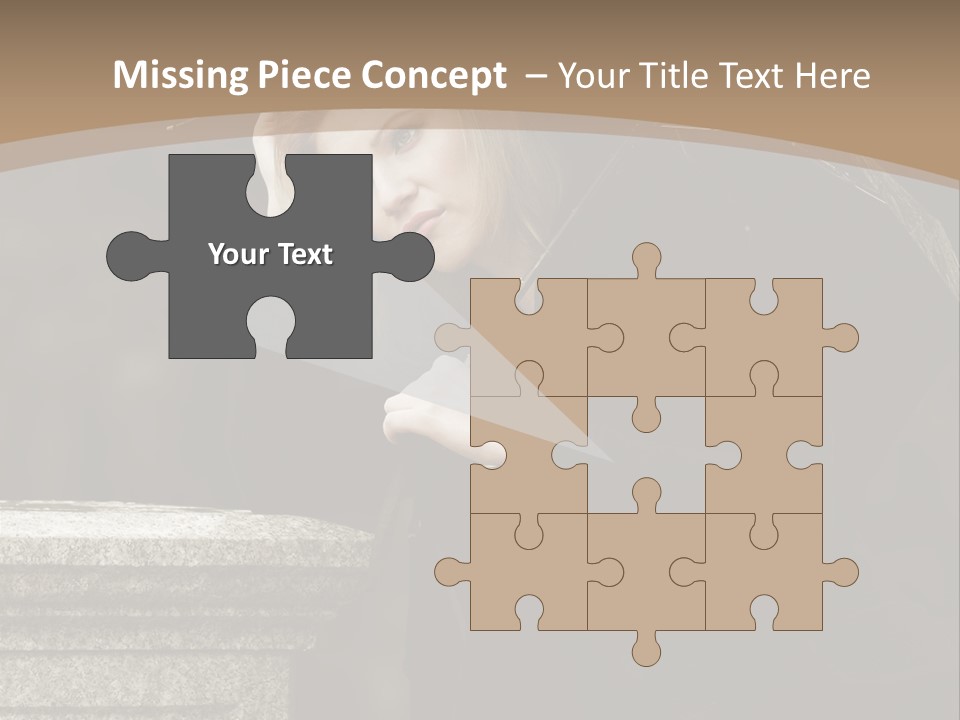 Beautiful Contemplation Girl PowerPoint Template