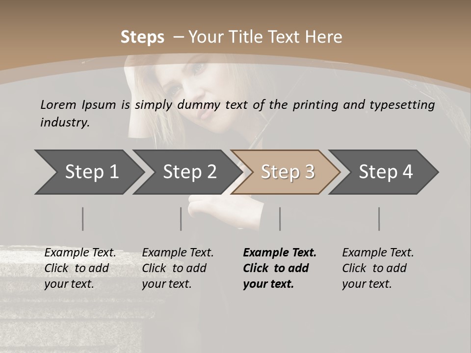 Beautiful Contemplation Girl PowerPoint Template