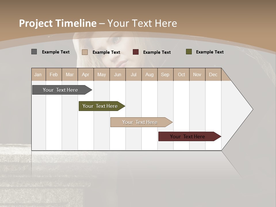 Beautiful Contemplation Girl PowerPoint Template