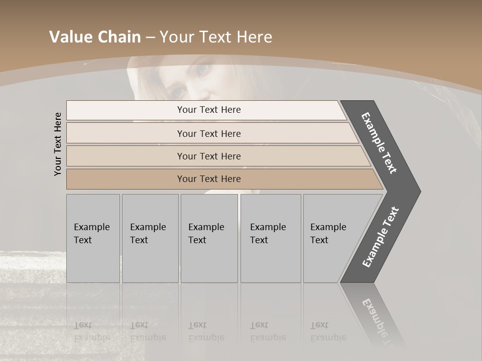 Beautiful Contemplation Girl PowerPoint Template