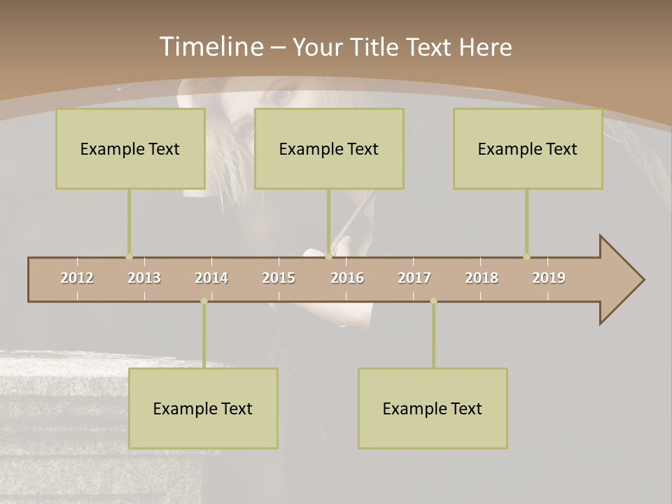 Beautiful Contemplation Girl PowerPoint Template