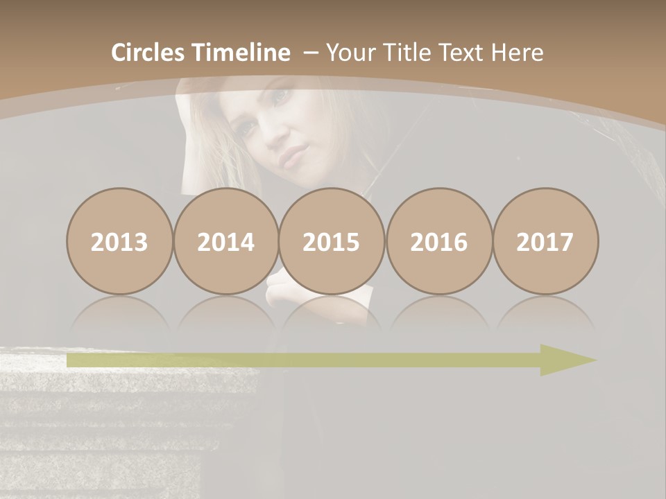 Beautiful Contemplation Girl PowerPoint Template