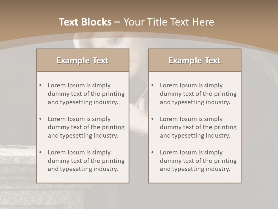 Beautiful Contemplation Girl PowerPoint Template