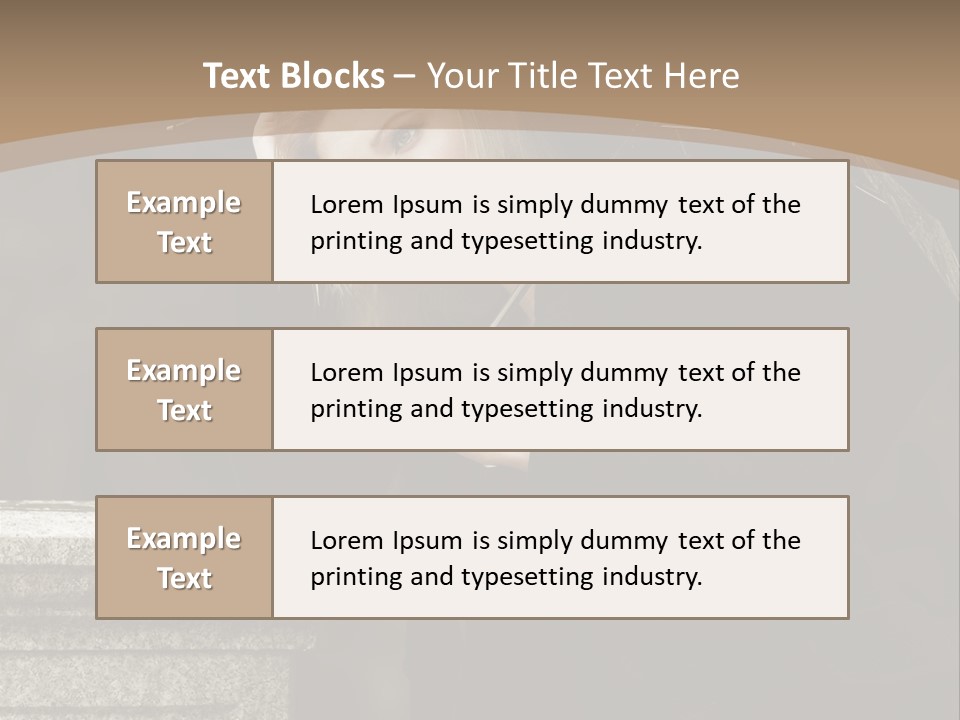 Beautiful Contemplation Girl PowerPoint Template