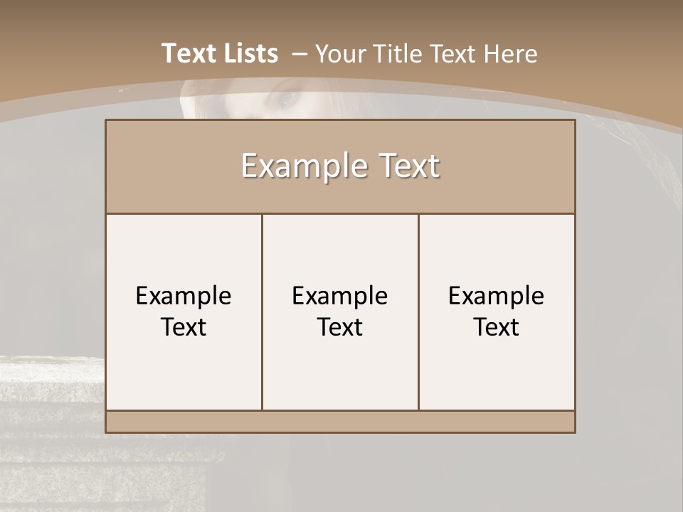 Beautiful Contemplation Girl PowerPoint Template