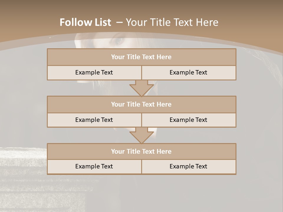 Beautiful Contemplation Girl PowerPoint Template