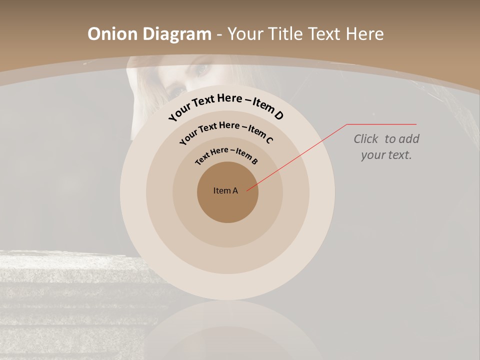 Beautiful Contemplation Girl PowerPoint Template