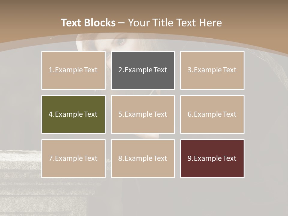 Beautiful Contemplation Girl PowerPoint Template