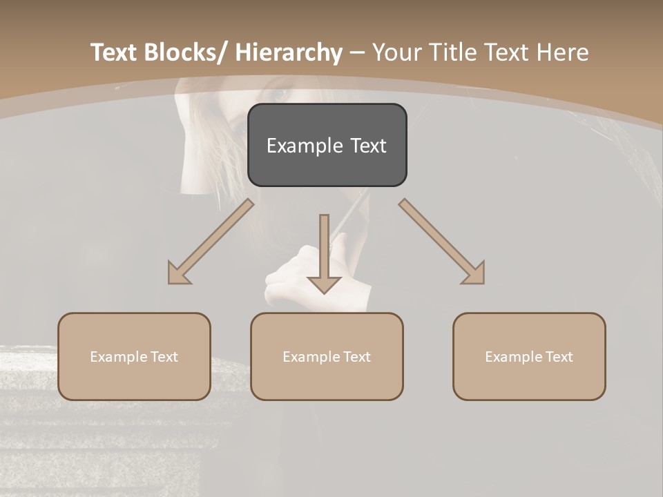 Beautiful Contemplation Girl PowerPoint Template