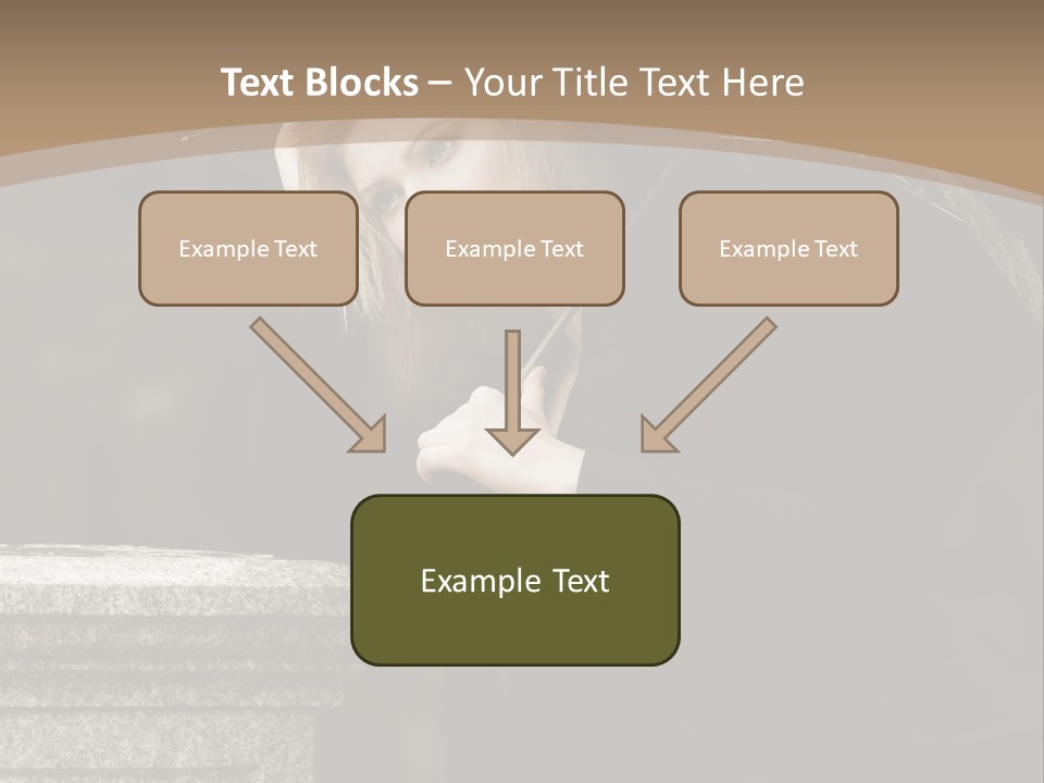 Beautiful Contemplation Girl PowerPoint Template