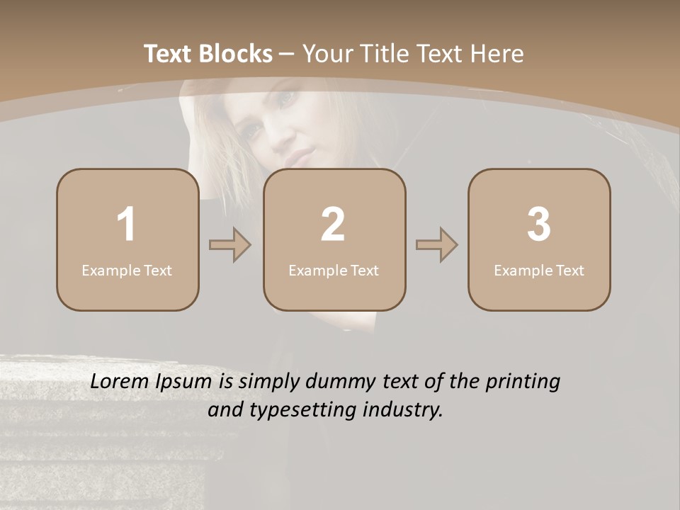 Beautiful Contemplation Girl PowerPoint Template