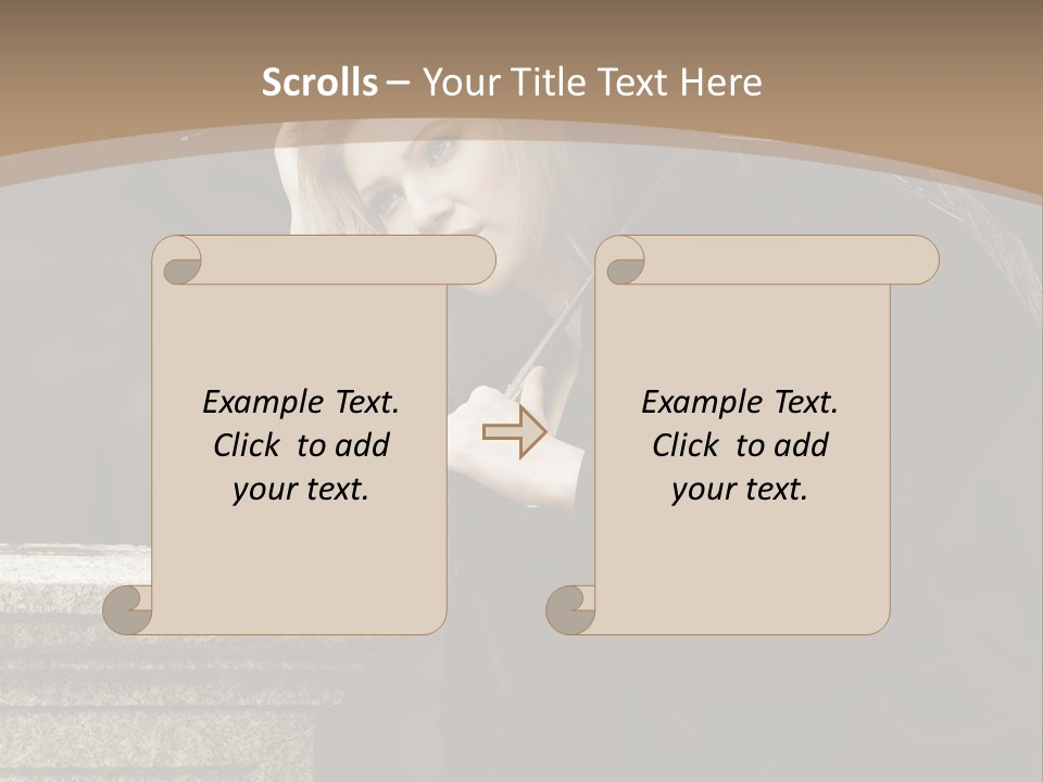 Beautiful Contemplation Girl PowerPoint Template