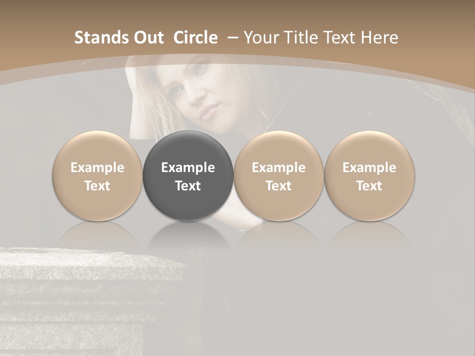 Beautiful Contemplation Girl PowerPoint Template