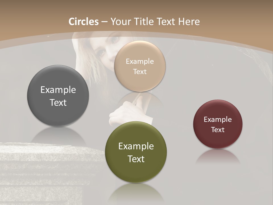 Beautiful Contemplation Girl PowerPoint Template