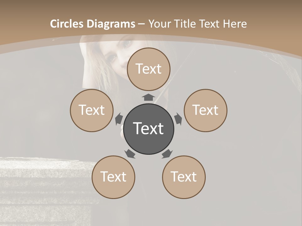 Beautiful Contemplation Girl PowerPoint Template