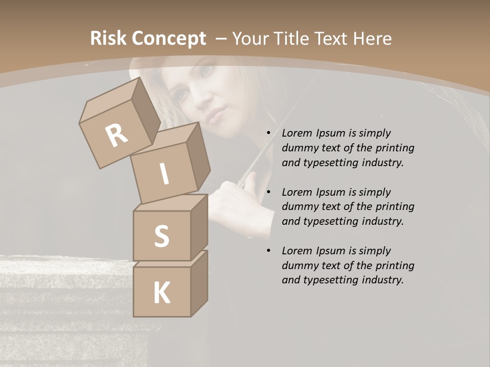 Beautiful Contemplation Girl PowerPoint Template