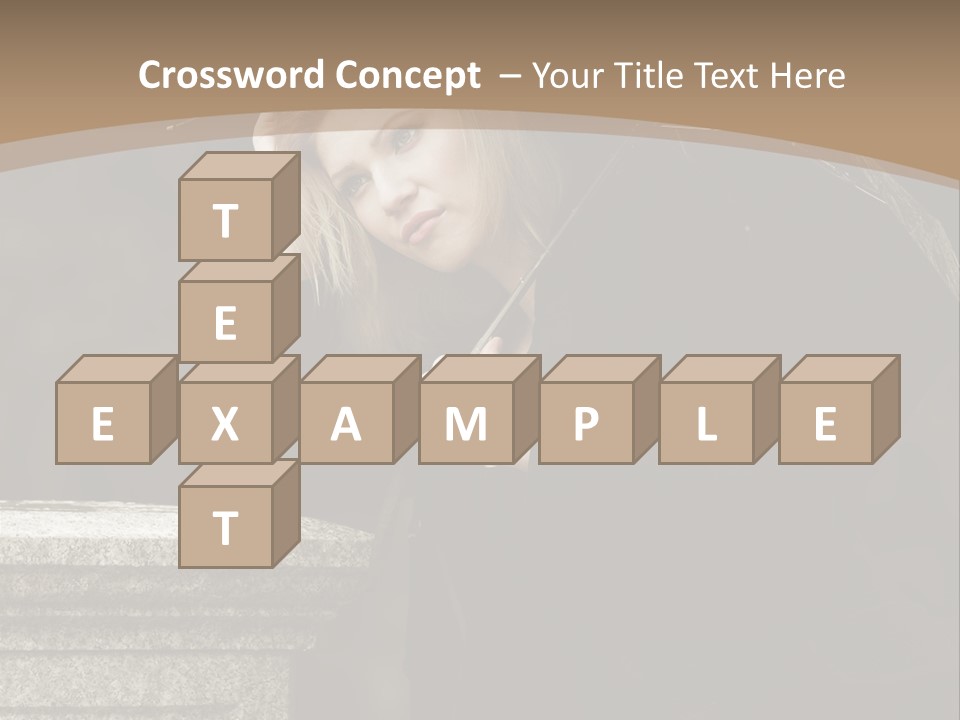 Beautiful Contemplation Girl PowerPoint Template