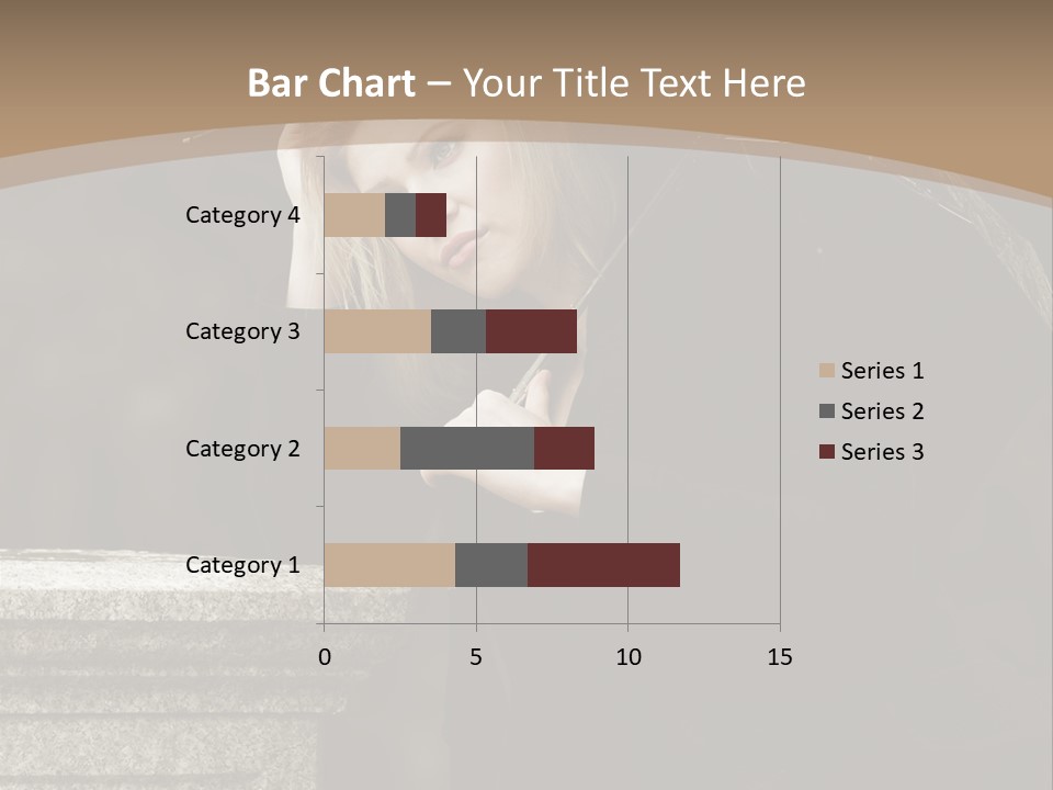 Beautiful Contemplation Girl PowerPoint Template