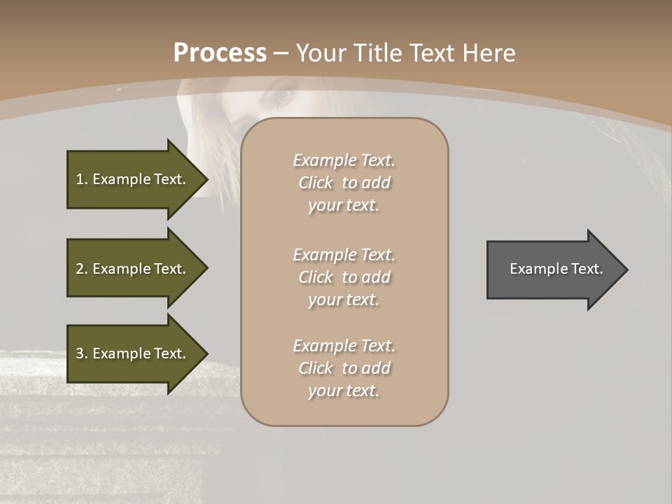 Beautiful Contemplation Girl PowerPoint Template