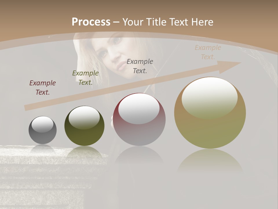 Beautiful Contemplation Girl PowerPoint Template