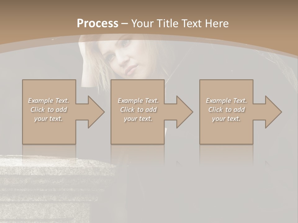 Beautiful Contemplation Girl PowerPoint Template