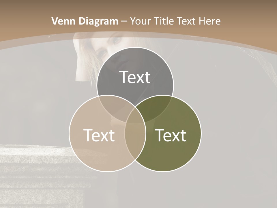 Beautiful Contemplation Girl PowerPoint Template