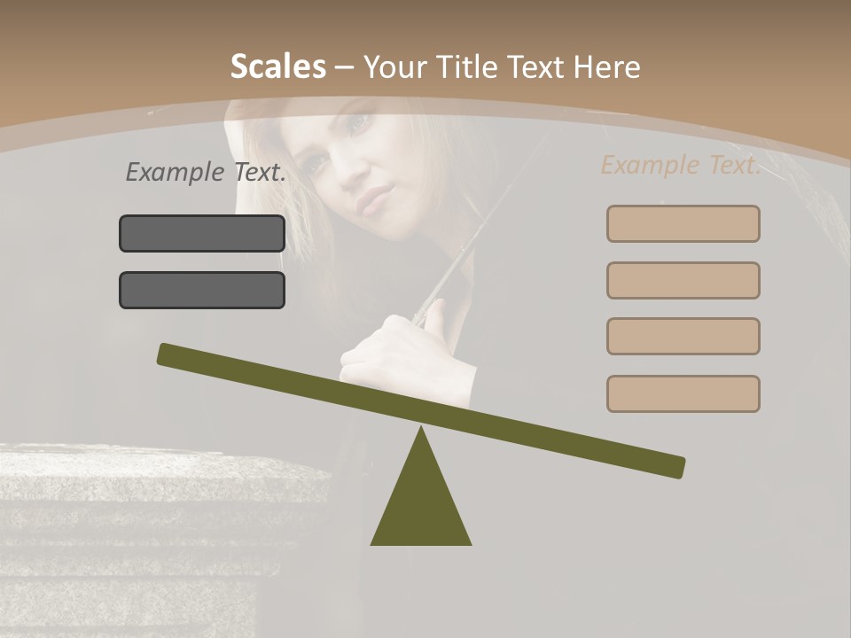 Beautiful Contemplation Girl PowerPoint Template