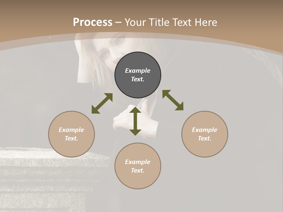 Beautiful Contemplation Girl PowerPoint Template