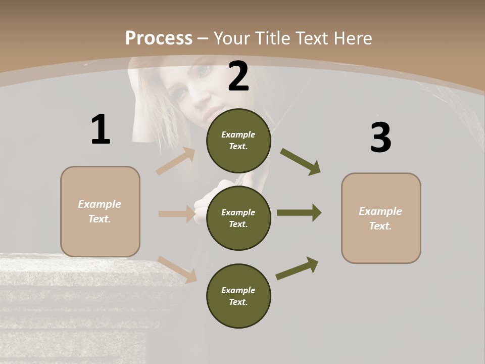 Beautiful Contemplation Girl PowerPoint Template