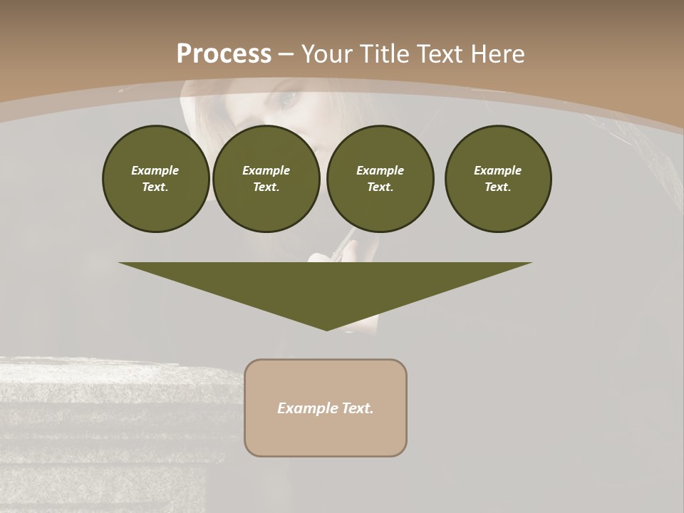 Beautiful Contemplation Girl PowerPoint Template