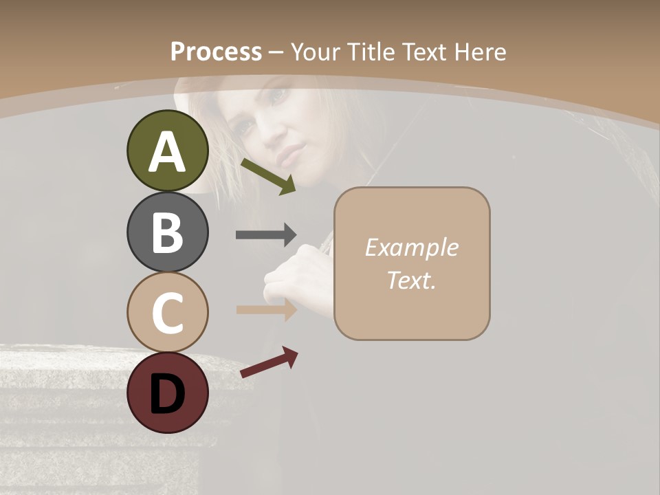 Beautiful Contemplation Girl PowerPoint Template