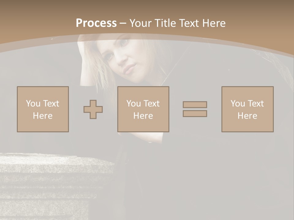 Beautiful Contemplation Girl PowerPoint Template
