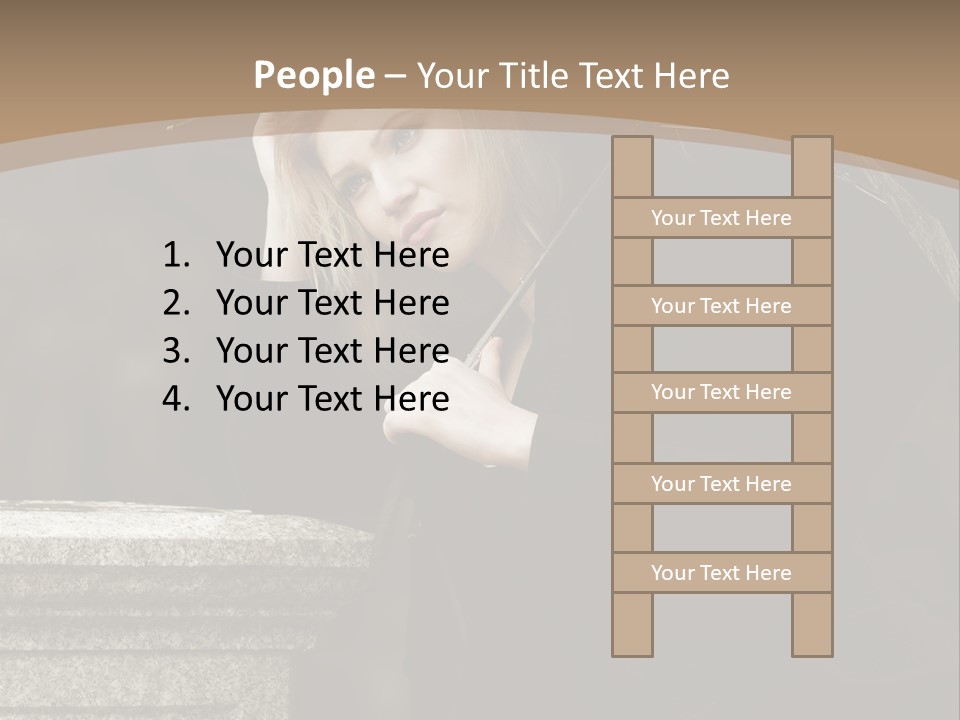 Beautiful Contemplation Girl PowerPoint Template