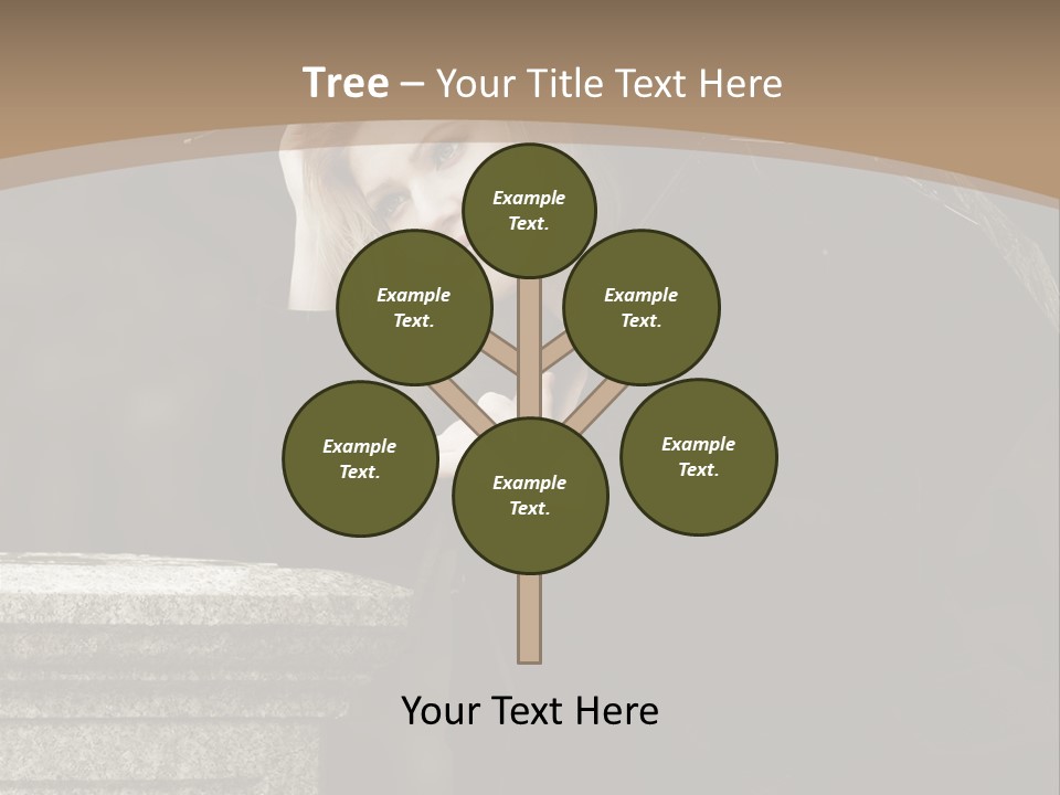 Beautiful Contemplation Girl PowerPoint Template