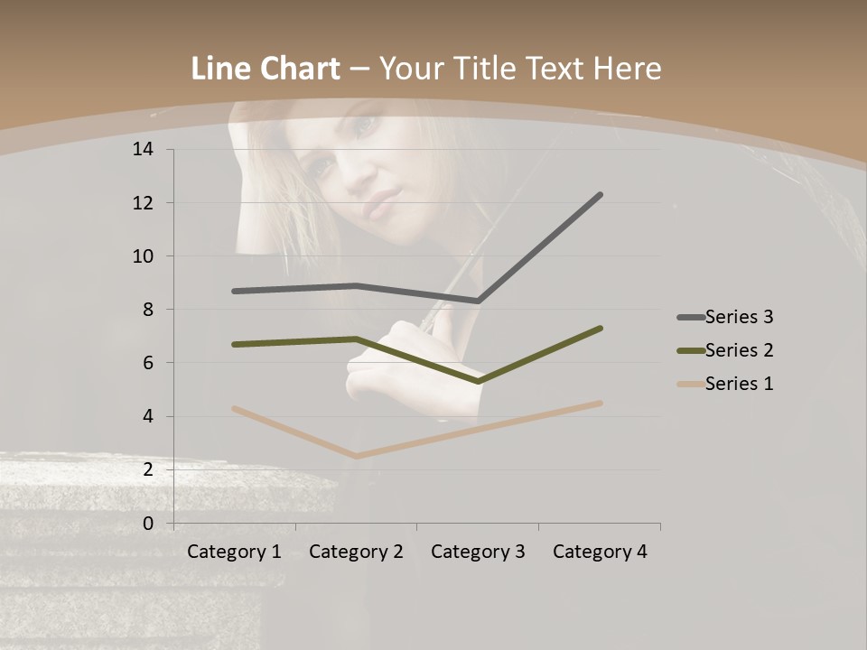 Beautiful Contemplation Girl PowerPoint Template
