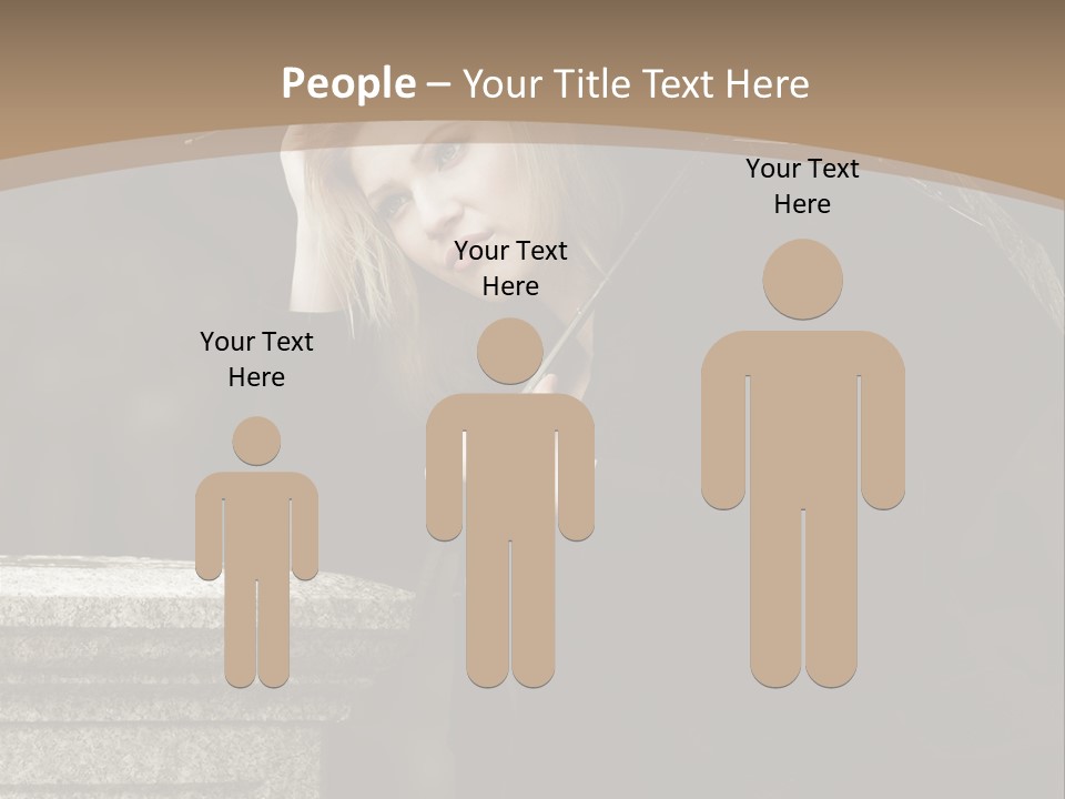 Beautiful Contemplation Girl PowerPoint Template