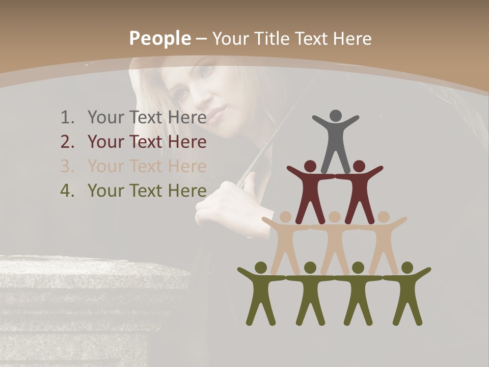 Beautiful Contemplation Girl PowerPoint Template