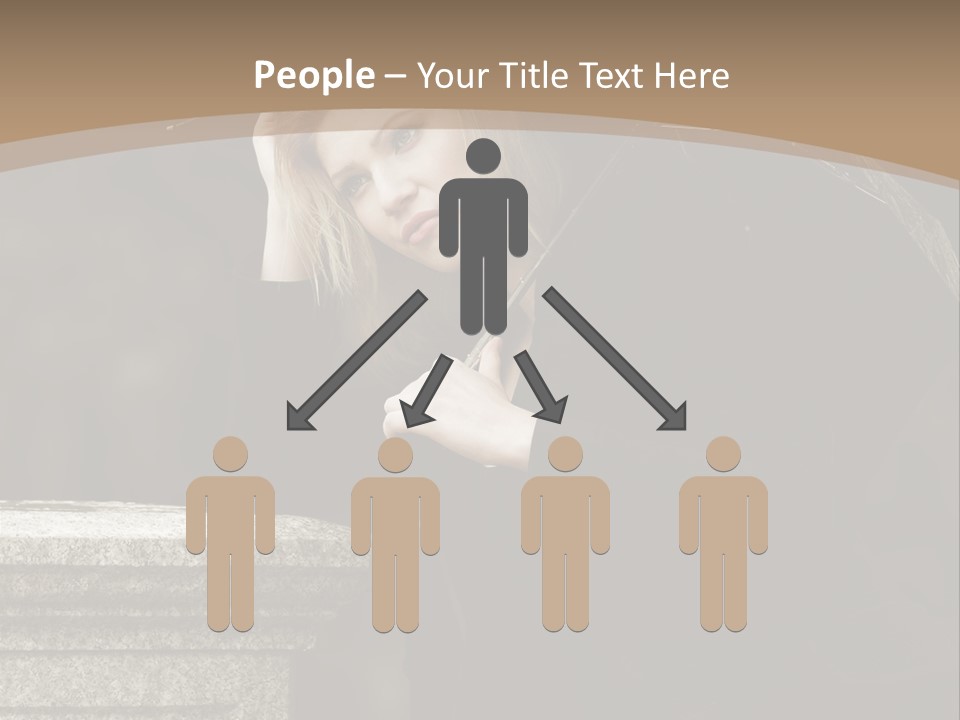 Beautiful Contemplation Girl PowerPoint Template