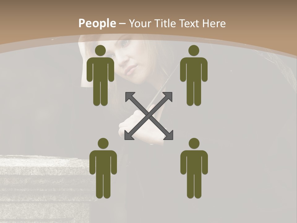 Beautiful Contemplation Girl PowerPoint Template