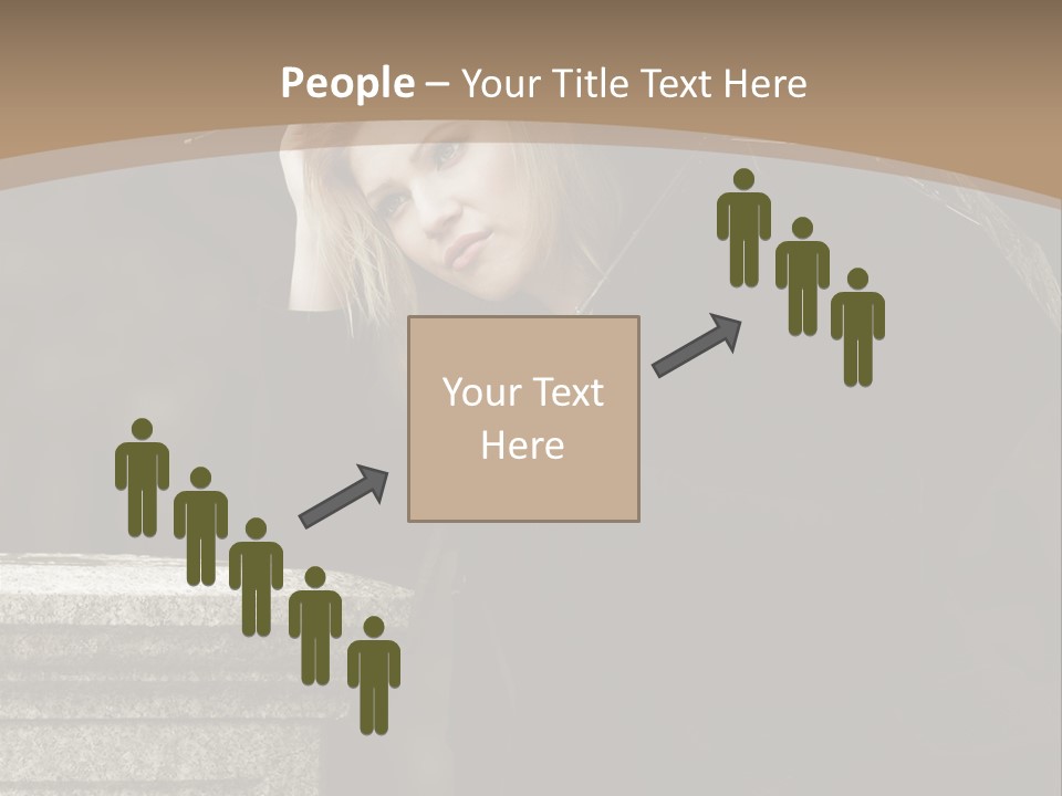 Beautiful Contemplation Girl PowerPoint Template