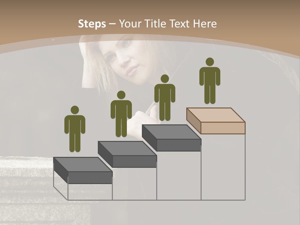 Beautiful Contemplation Girl PowerPoint Template