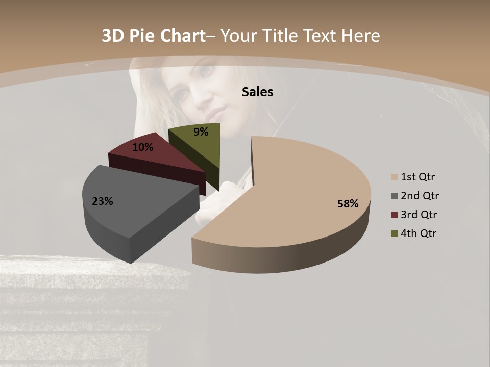 Beautiful Contemplation Girl PowerPoint Template