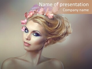 Gentle Girl Eyes PowerPoint Template