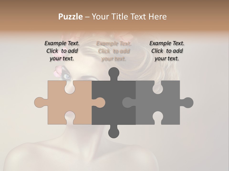 Gentle Girl Eyes PowerPoint Template