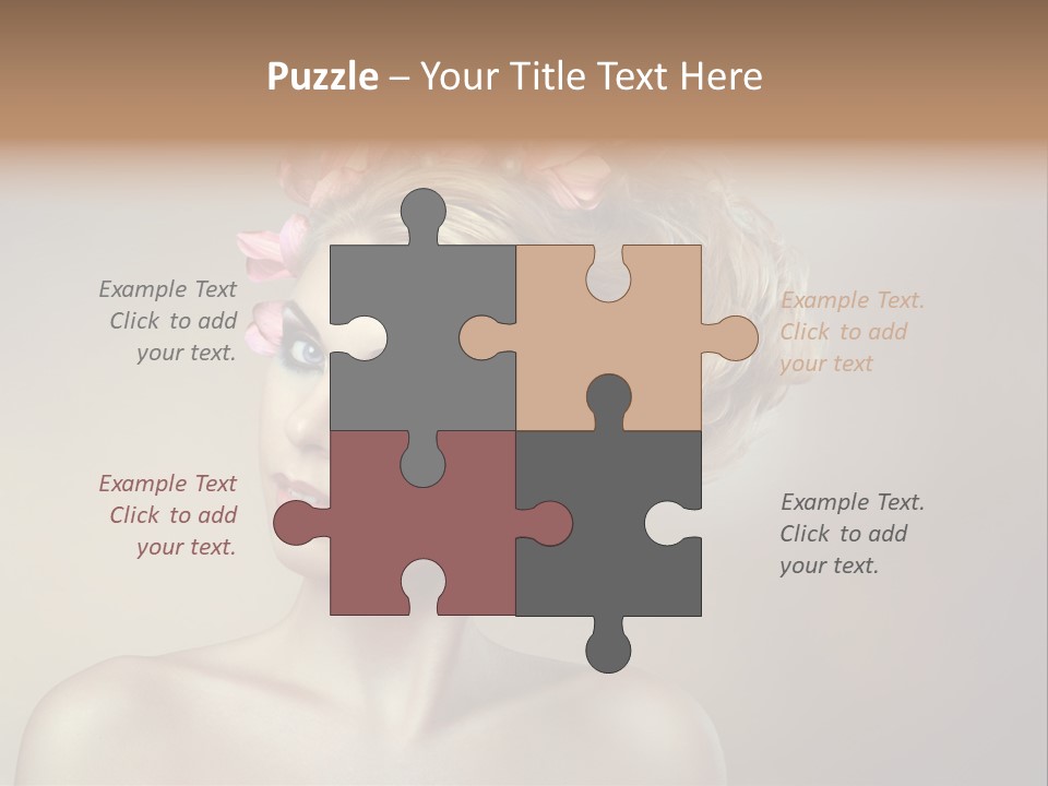 Gentle Girl Eyes PowerPoint Template