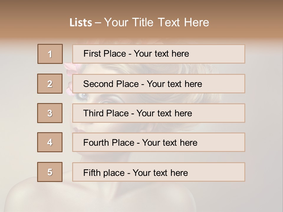 Gentle Girl Eyes PowerPoint Template