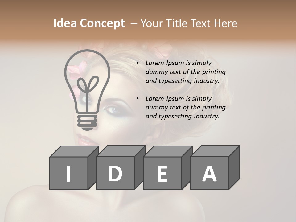 Gentle Girl Eyes PowerPoint Template