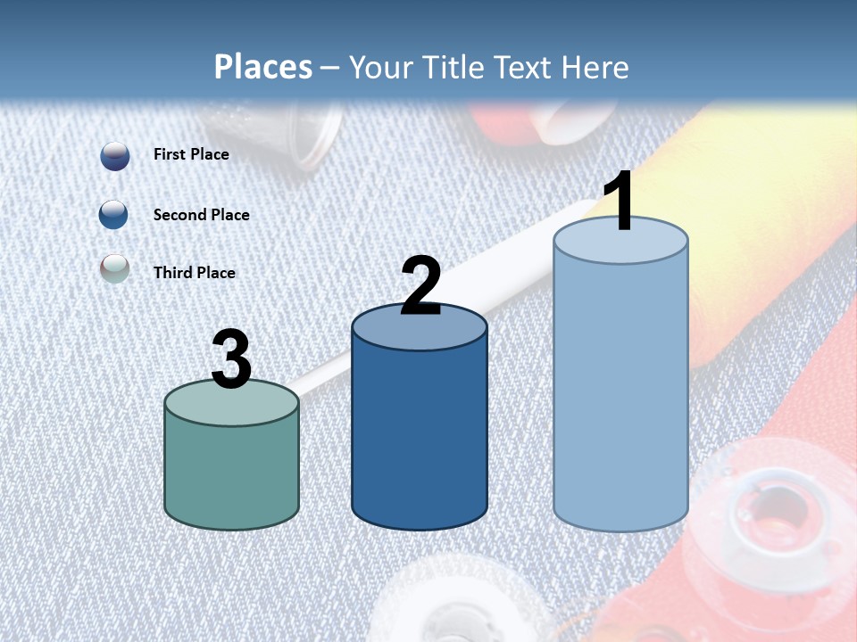 Jeans Sewing Blue PowerPoint Template