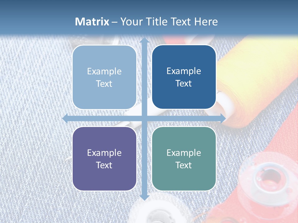 Jeans Sewing Blue PowerPoint Template