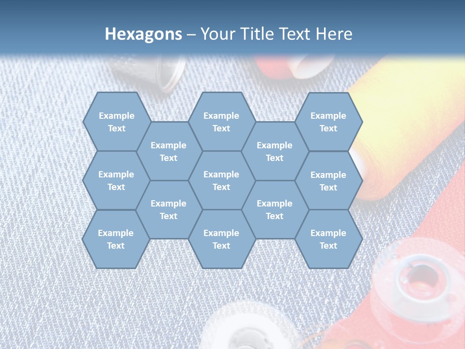 Jeans Sewing Blue PowerPoint Template